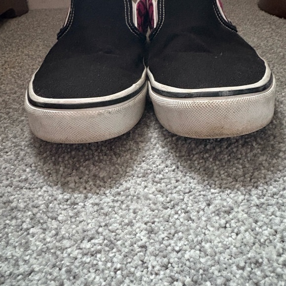 Vans Black and Pink Checkered Slip-Ons - Picture 6 of 7